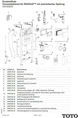 TOTO Schutzplatte für Vorwandelement – Ersatzteil für WASHLET