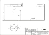 TOTO Aufsatzwaschtisch TL weiß rund 600 mm ohne Überlauf mit CeFiONtect