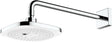 TOTO DaySpa Kopfbrause eckig 220 mm mit 2 Strahlarten – Weiß/Chrom, Wandmontage
