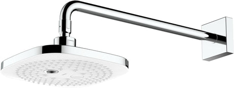 TOTO DaySpa Kopfbrause eckig 220 mm mit 2 Strahlarten – Weiß/Chrom, Wandmontage