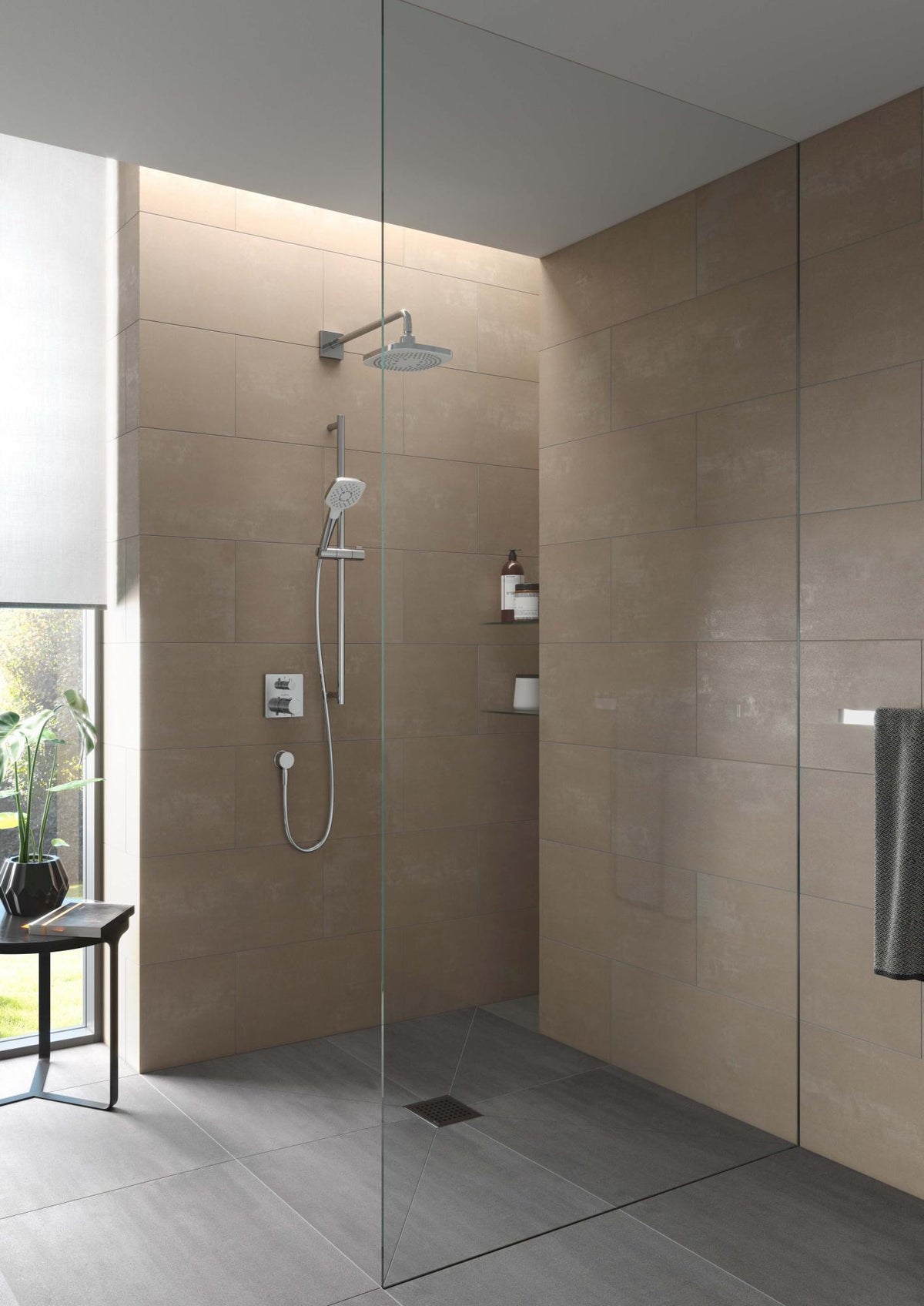 TOTO DaySpa Handbrause eckig 110 mm mit 3 Strahlarten weiß/chrom