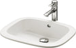 TOTO Einbauwaschtisch 530 mm eckig mit Überlauf und CeFiONtect für Möbelmontage