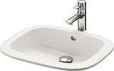 TOTO Einbauwaschtisch 530 mm eckig mit Überlauf und CeFiONtect für Möbelmontage