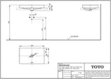 TOTO LINEARCERAM Aufsatzwaschtisch 600 mm, ohne Hahnloch, mit Überlauf, weiß