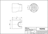 TOTO Brausehalter mit Verdrehschutz – Chrom, Wandmontage, verdeckte Befestigung