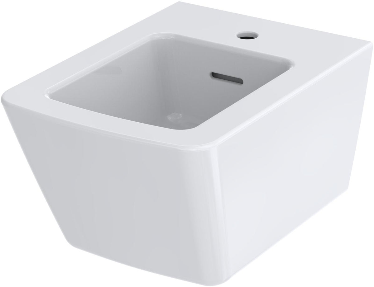 TOTO SP Wand-Bidet mit Hahnloch und Überlauf – eckige Keramik mit CeFiONtect