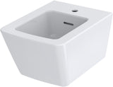 TOTO SP Wand-Bidet mit Hahnloch und Überlauf – eckige Keramik mit CeFiONtect