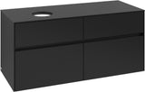 Villeroy & Boch Waschbeckenunterschrank Collaro C042 B0 1200 mm Volcano Black mit Beleuchtung