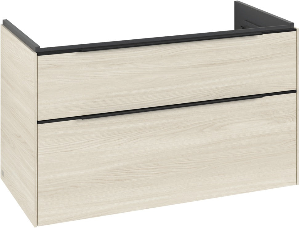 Villeroy & Boch Subway 3.0 Waschtischunterschrank C570L0 Brilliant White mit LED-Beleuchtung und SoftClosing