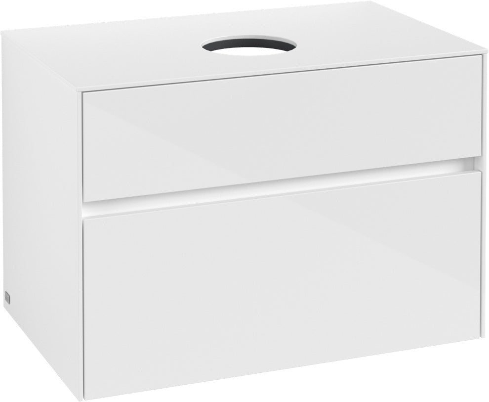 Villeroy & Boch Waschtischunterschrank Collaro C037 Glossy White 800 mm mit SoftClosing