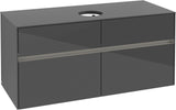 Villeroy & Boch Waschtischunterschrank Collaro C041 B0 1200 mm Glossy Grey mit Beleuchtung
