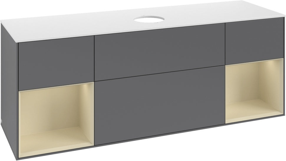 Villeroy & Boch Finion Waschtischunterschrank GD01GF 1600 mm Glossy White Lacquer mit Beleuchtung