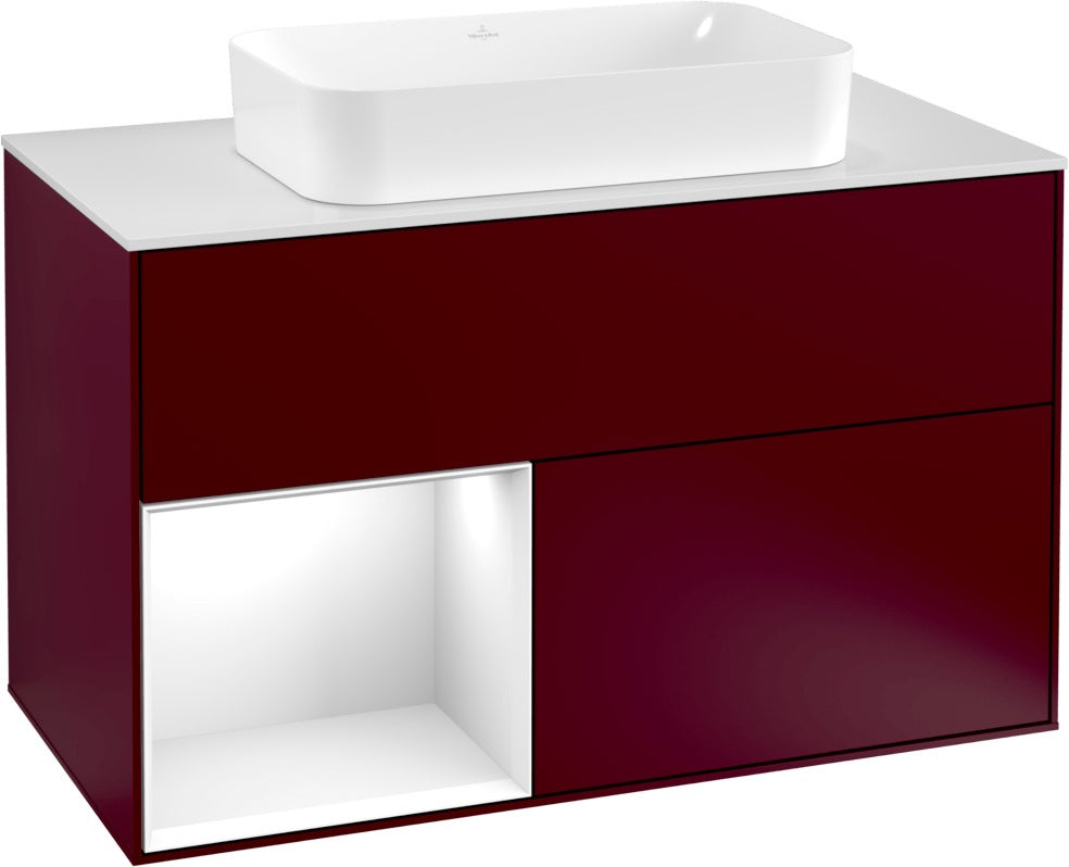 Villeroy & Boch Waschtischunterschrank Finion G241GF Glossy White Lacquer 1000 mm mit Beleuchtung