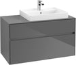 Villeroy & Boch Waschtischunterschrank Collaro C018 B0 1000 mm Glossy Grey mit LED-Beleuchtung
