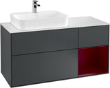 Villeroy & Boch Waschtischunterschrank Finion F401G 1200 mm Glossy White Lacquer mit Beleuchtung