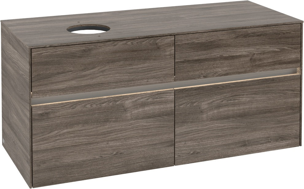 Villeroy & Boch Waschtischunterschrank Collaro C042 B0 1200 mm Stone Oak mit Beleuchtung
