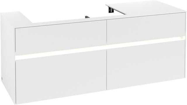 Villeroy & Boch Waschbeckenunterschrank Collaro C089 B0 1400 mm White Matt mit Beleuchtung