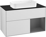 Villeroy & Boch Waschtischunterschrank Finion F252G 1000 mm Glossy White Lacquer mit LED-Beleuchtung