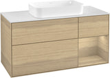 Villeroy & Boch Finion Waschtischunterschrank G711G Black Matt Lacquer 1200 mm mit Beleuchtung