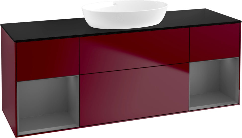 Villeroy & Boch Finion Waschtischunterschrank 1600 mm Glossy White Lacquer mit Beleuchtung