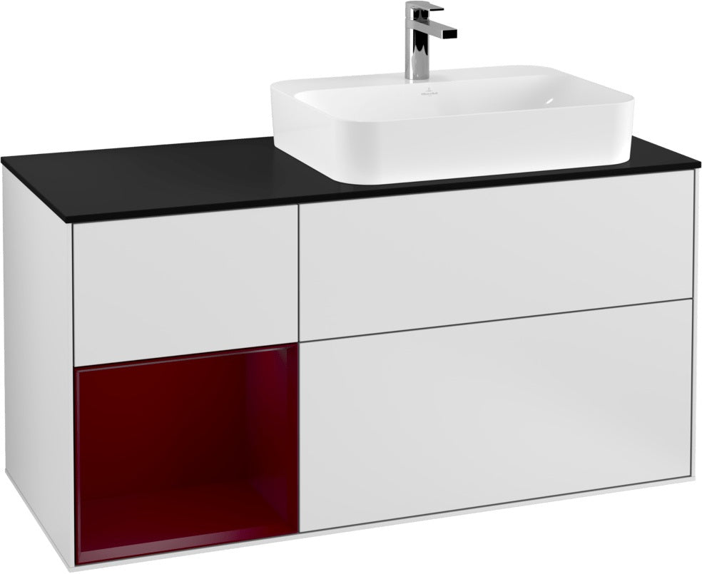 Villeroy & Boch Finion Waschbeckenunterschrank 1200 mm Glossy White Lacquer mit Beleuchtung