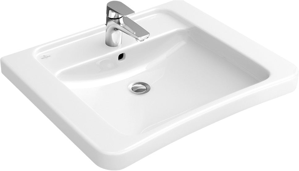 Villeroy & Boch ViCare Wandwaschbecken 650x550mm Rechteckig Weiß Alpin