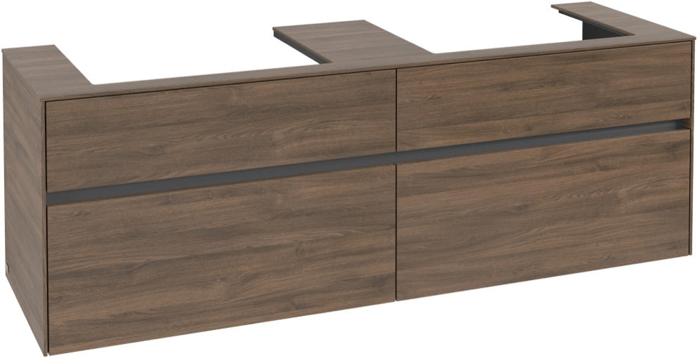 Villeroy & Boch Waschtischunterschrank Collaro C024 Arizona Oak 1600 mm mit SoftClosing und 4 Auszügen