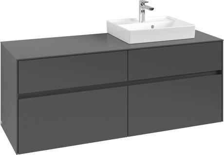 Villeroy & Boch Waschtischunterschrank Collaro C075 B0 1400 mm White Oak mit Beleuchtung
