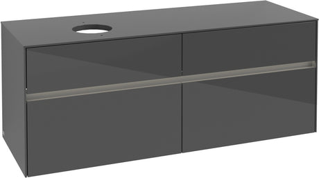 Villeroy & Boch Collaro Waschtischunterschrank 1400 mm mit LED-Beleuchtung und 4 Auszügen, White Wood