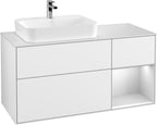 weiß / Mitteldichte Faserplatte (MDF) / F401M T 1200x603x501mm Glossy White