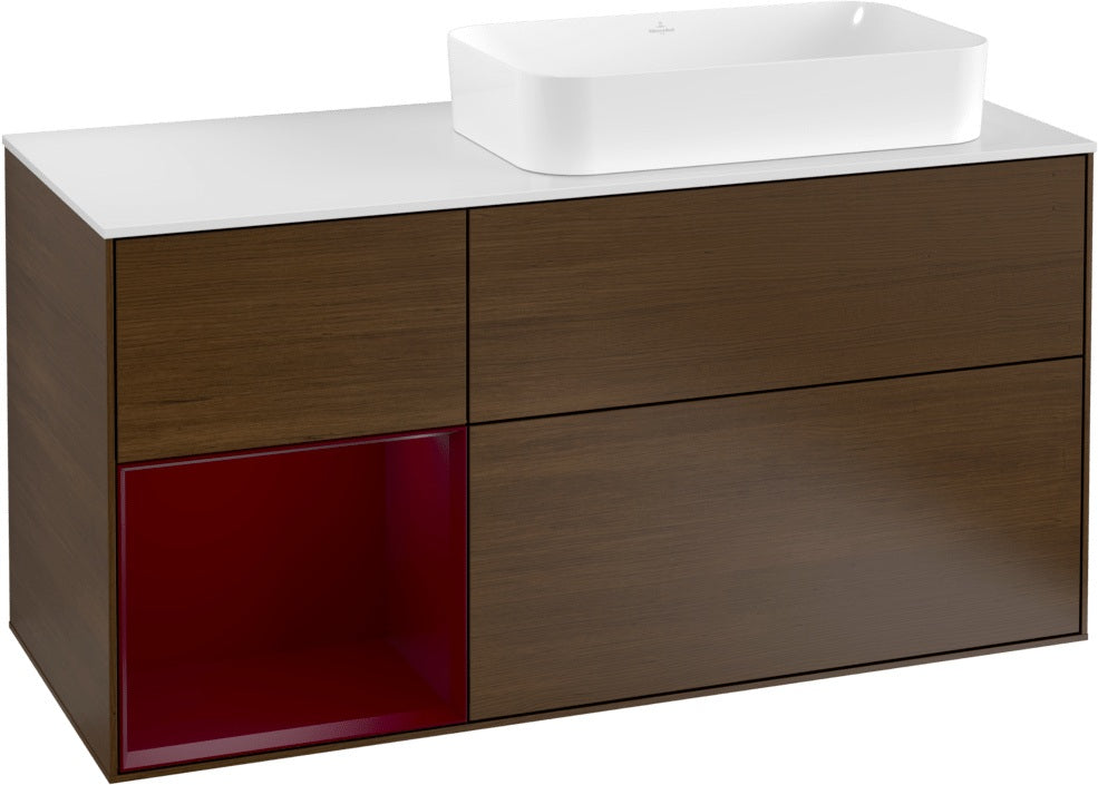 Villeroy & Boch Waschtischunterschrank Finion F271G 1200 mm Glossy White Lacquer mit Beleuchtung