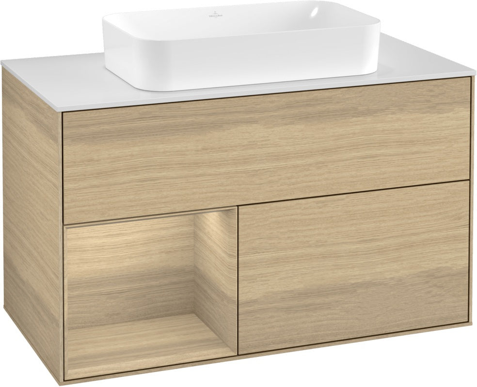 Villeroy & Boch Waschtischunterschrank Finion G241GF Glossy White Lacquer 1000 mm mit Beleuchtung