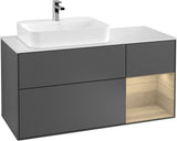 Villeroy & Boch Waschtischunterschrank Finion F401G 1200 mm Glossy White Lacquer mit Beleuchtung