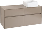 Villeroy & Boch Waschtischunterschrank Collaro 1200 mm Glossy White mit LED-Beleuchtung und 4 Auszügen