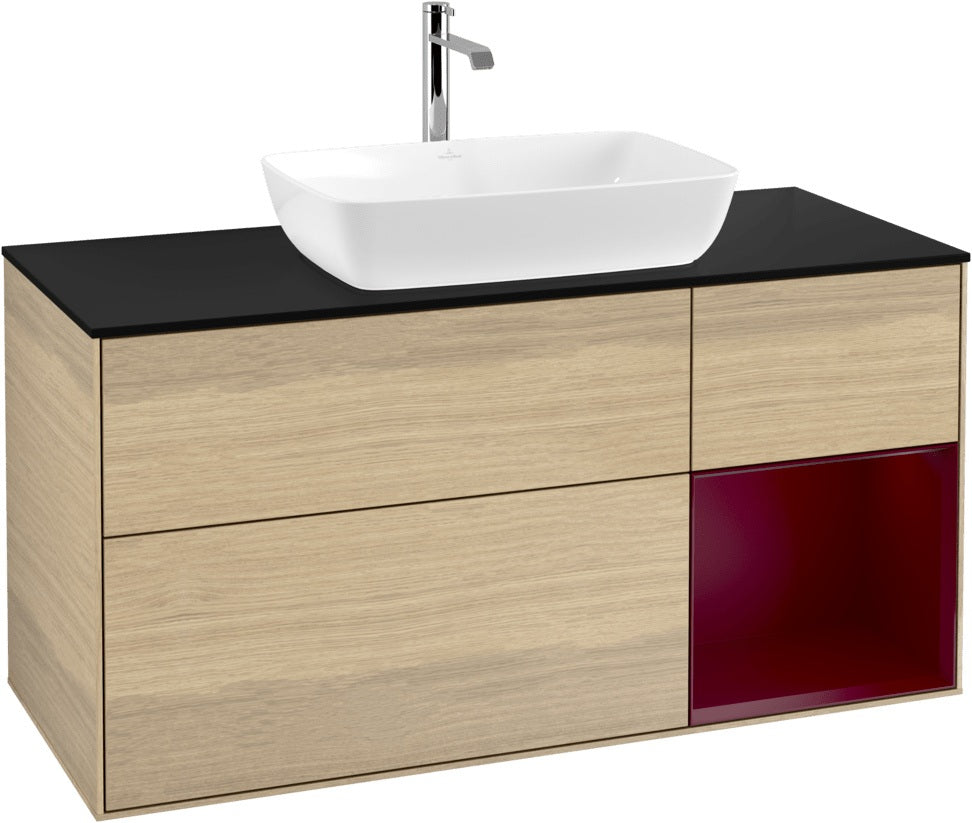 Villeroy & Boch Finion Waschbeckenunterschrank 1200 mm Glossy White Lacquer mit Beleuchtung