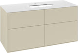 Villeroy & Boch Finion Waschtischunterschrank 1200 mm Anthracite Matt mit Glasabtrennungen und Push-to-open