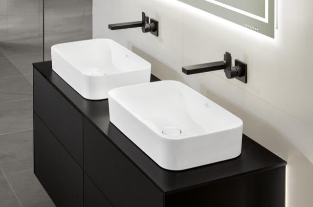 Villeroy & Boch Aufsatzwaschbecken Finion 414361 600x350x115mm Weiß Alpin CeramicPlus