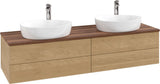 Villeroy & Boch Antao Waschtischunterschrank 1600 mm Warm Walnut mit 4 Auszügen und Beleuchtung