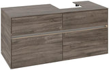 Villeroy & Boch Waschbeckenunterschrank Collaro 1200 mm Stone Oak mit LED-Beleuchtung