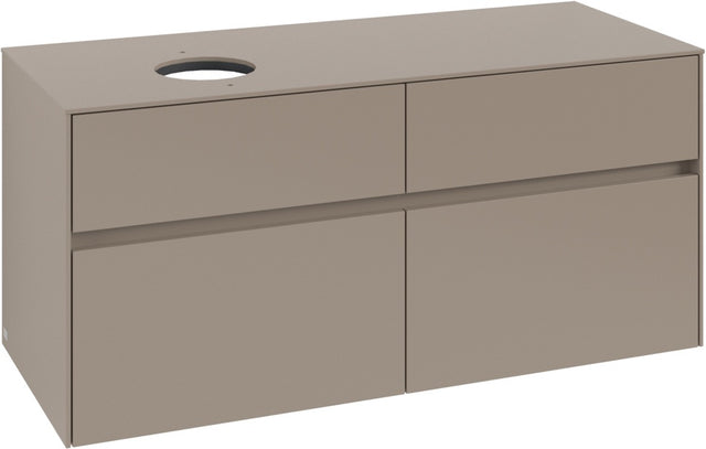 Villeroy & Boch Waschtischunterschrank Collaro C042 B0 1200 mm Taupe mit Beleuchtung & SoftClosing