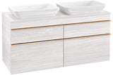 Villeroy & Boch Venticello Waschtischunterschrank 1257 mm Glossy White, 4 Auszüge, für 2 Waschtische