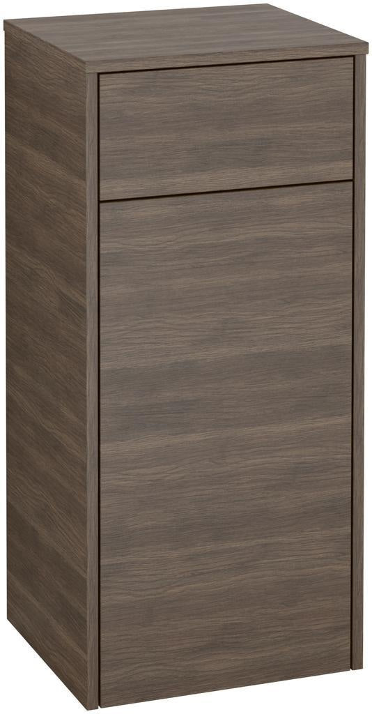 Villeroy & Boch CLEAR Seitenschrank Anschlag rechts Glossy White – Halbhochschrank mit Tip-on Technik