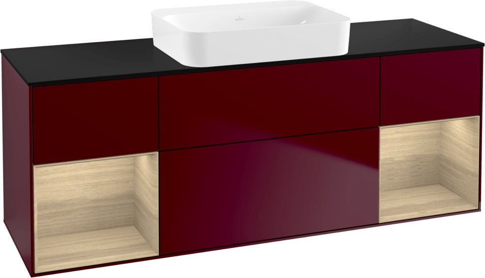 Villeroy & Boch Finion Waschbeckenunterschrank 1600 mm Glossy White Lacquer mit Beleuchtung
