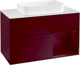 Villeroy & Boch Finion Waschtischunterschrank 1000 mm Glossy White Lacquer mit LED-Beleuchtung
