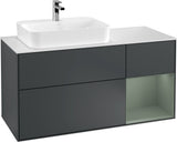 Villeroy & Boch Waschtischunterschrank Finion F401G 1200 mm Glossy White Lacquer mit Beleuchtung