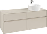 Villeroy & Boch Waschtischunterschrank Collaro C047 B0 1400 mm Cashmere Grey mit Beleuchtung