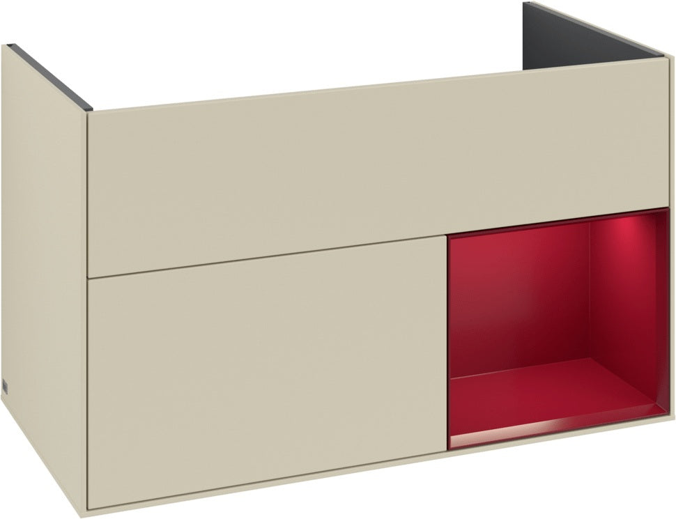 Villeroy & Boch Finion Waschtischunterschrank 996 mm White Matt Lacquer mit Beleuchtung