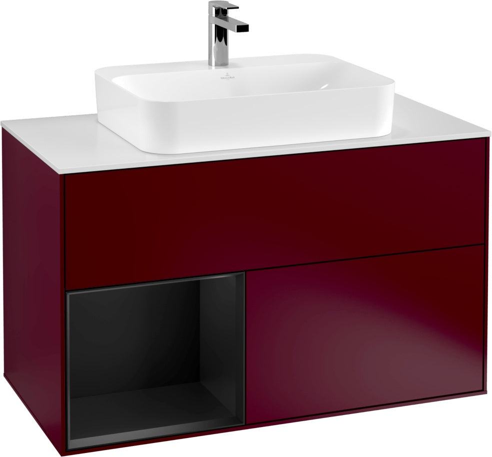 Villeroy & Boch Finion Waschtischunterschrank 1000 mm White Matt Lacquer mit LED-Beleuchtung