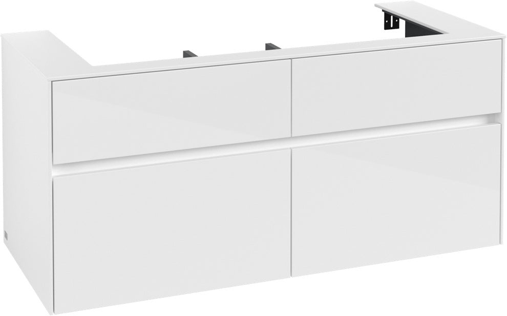 Villeroy & Boch Collaro Waschtischunterschrank 1200 mm Soft Grey mit 4 Auszügen