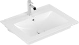 Villeroy & Boch Waschbecken Venticello 655 mm Rechteckig Weiß Alpin Wandmontage